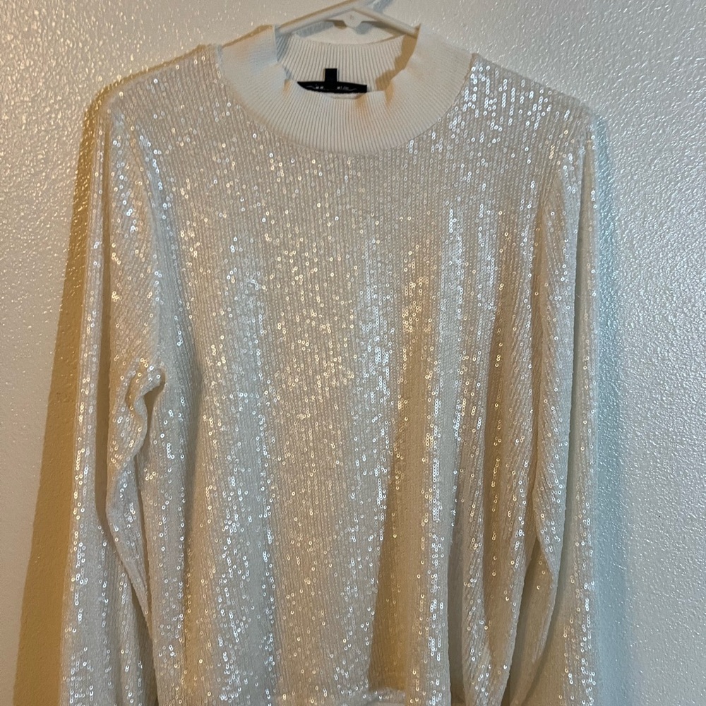 Portmans White Sequin Sweatshirt